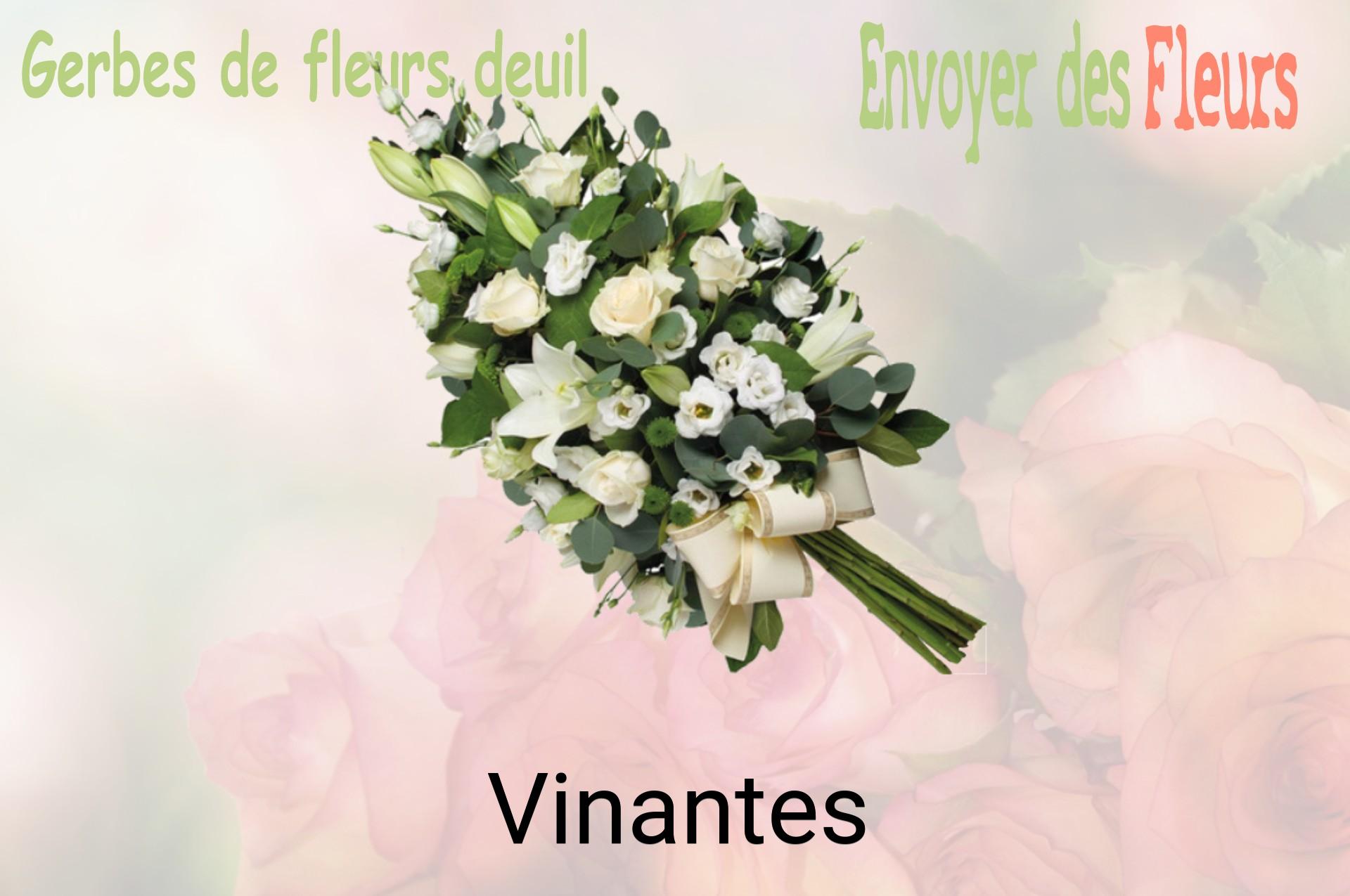 Gerbe de fleurs de deuil livrée à Vinantes